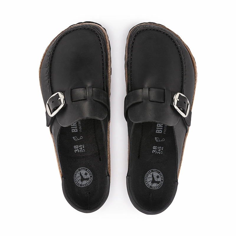 Women's Buckley Black Oiled Leather Sporty Look