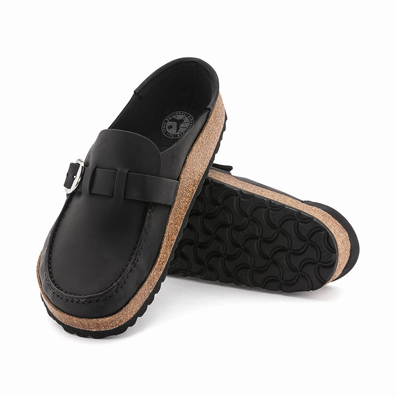 Women's Buckley Black Oiled Leather Sporty Look