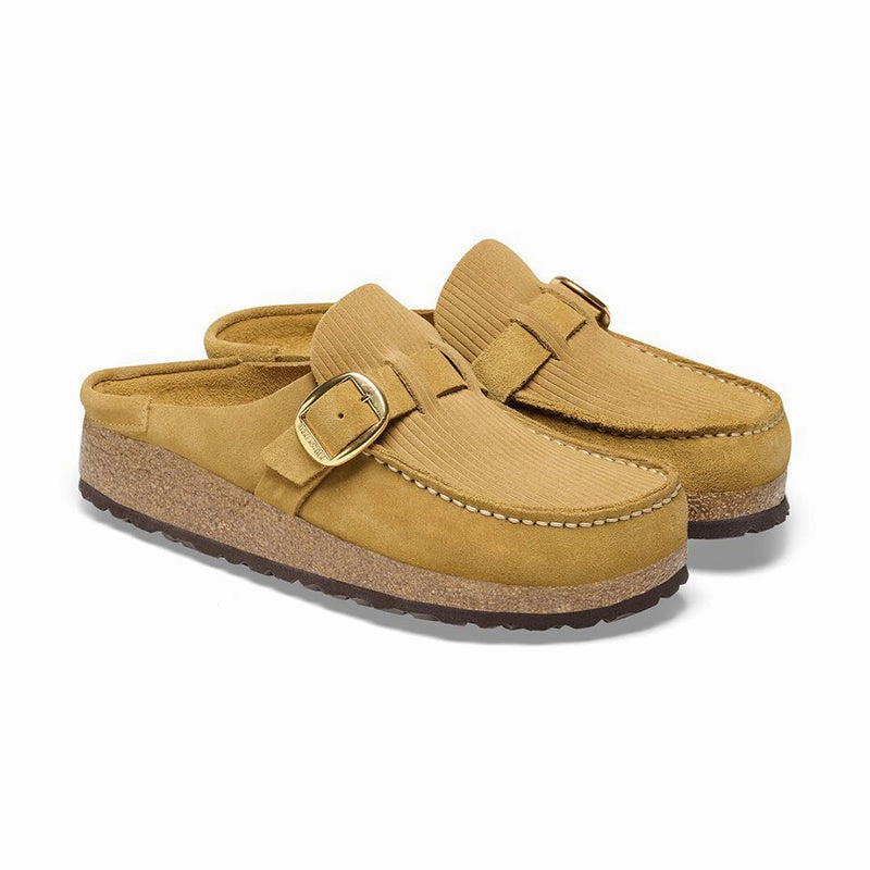 Women's Buckley Narrow Corduroy Cork Brown Suede Ultra grip