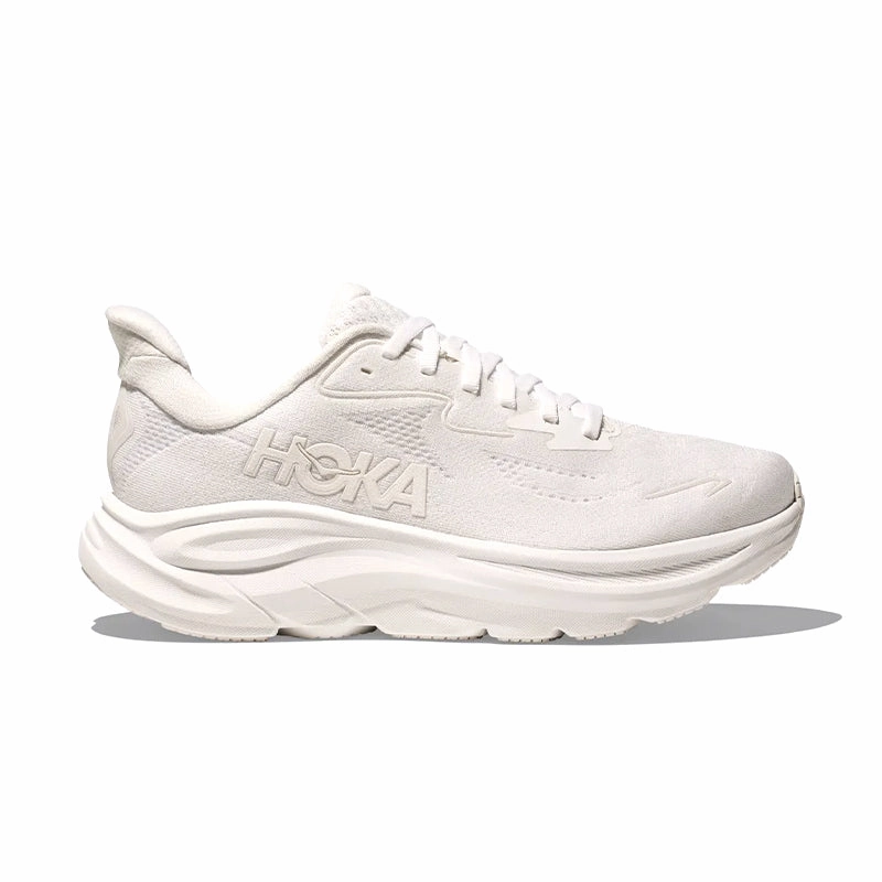 Women's Clifton 10 (WIDE) White/White Cloud Walk