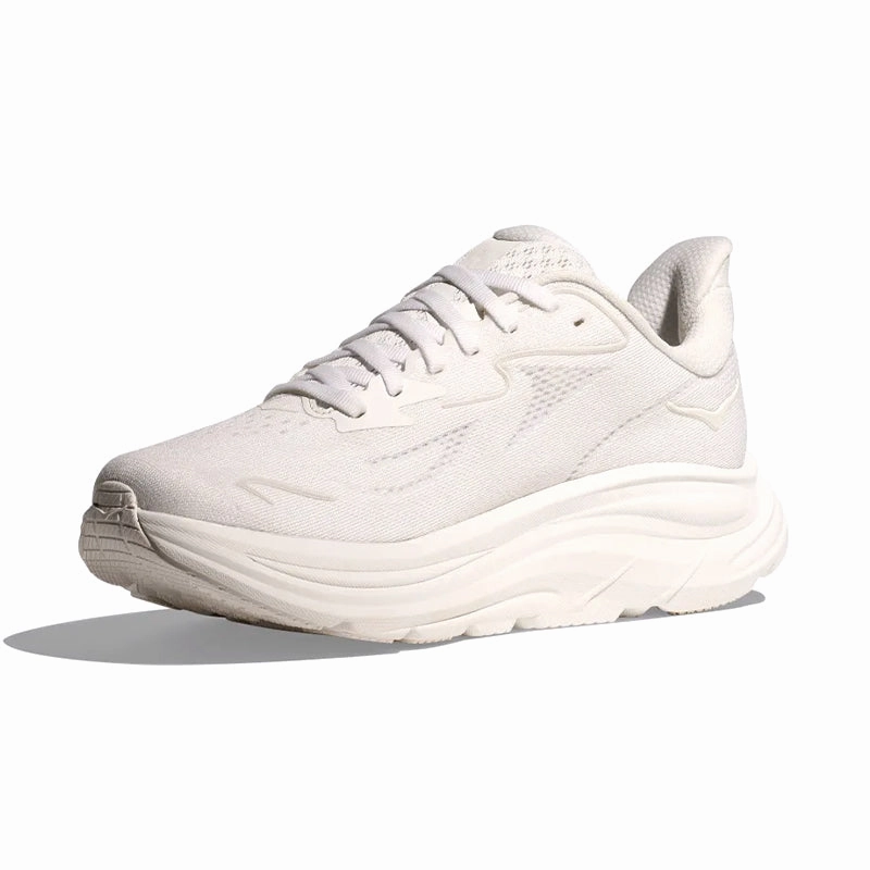 Women's Clifton 10 (WIDE) White/White Cloud Walk