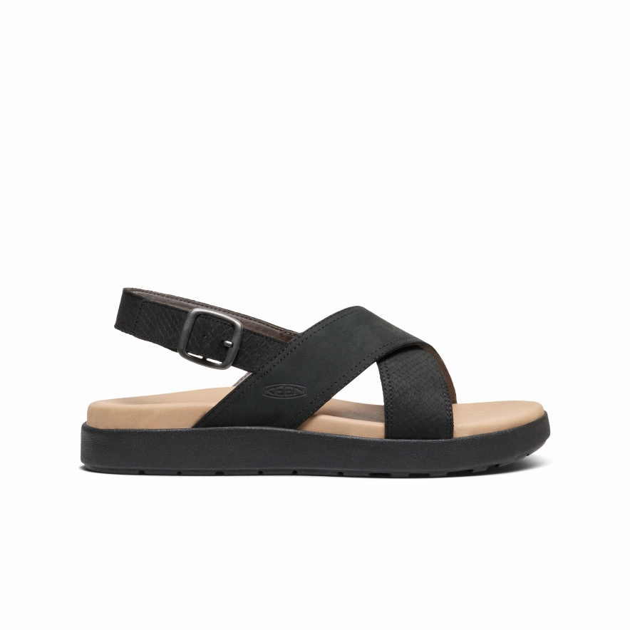 Soft Design Outdoor Escape Women's Elle Luxe Cross Strap Sandal  |  Black/Black