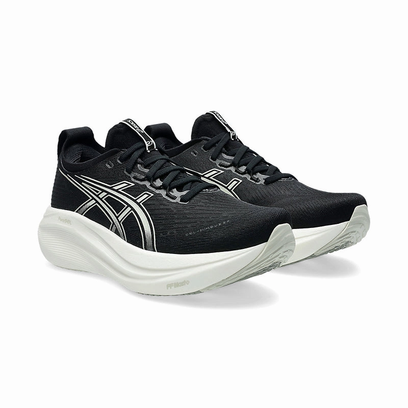 Women's Gel-Nimbus 27 (WIDE) Black/Lake Grey Cloud Sprint