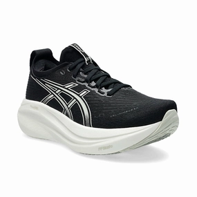 Women's Gel-Nimbus 27 (WIDE) Black/Lake Grey Root Hike Premium Leather