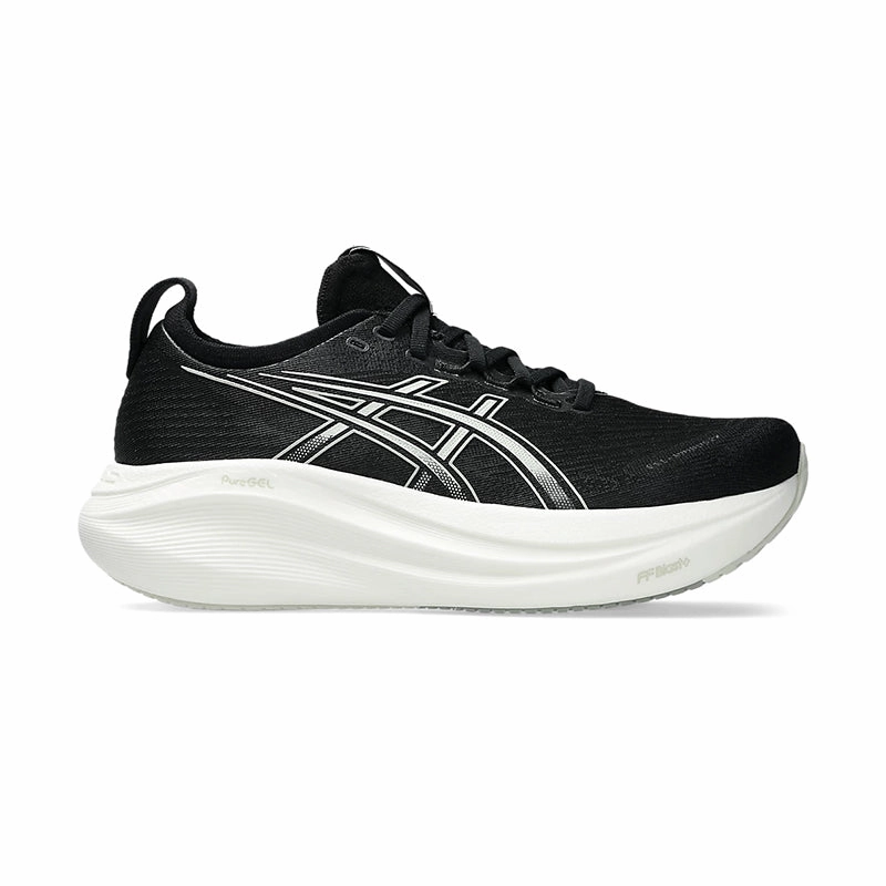 Women's Gel-Nimbus 27 (WIDE) Black/Lake Grey Cloud Sprint