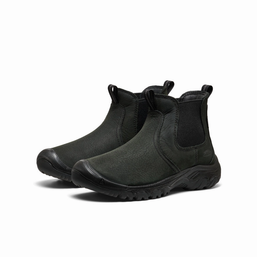 Women's Greta II Waterproof Chelsea  |  Black/Black Comfortable Design