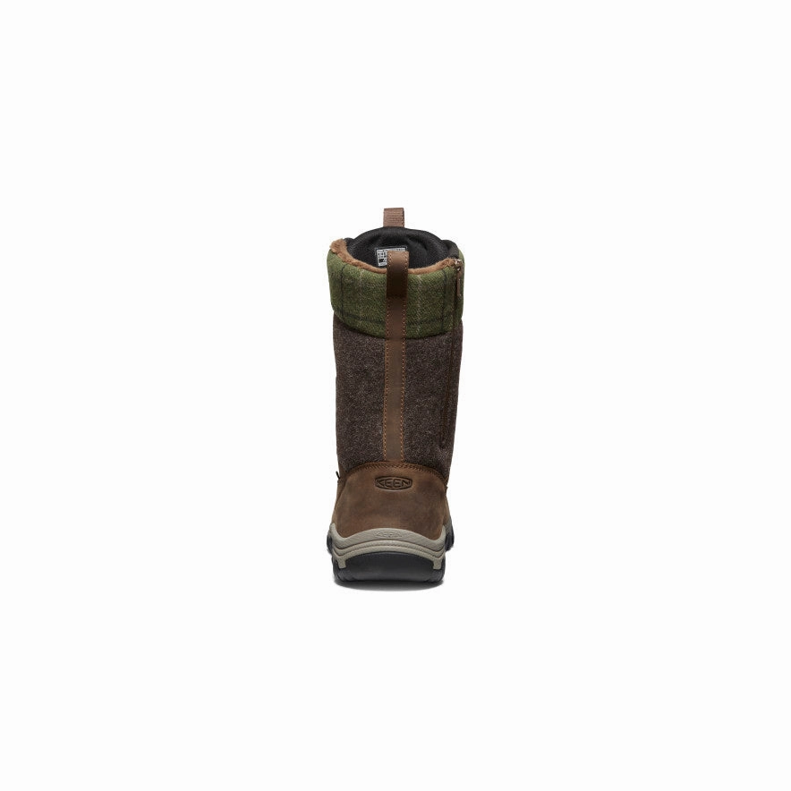 Women's Greta Tall Waterproof Boot  |  Dark Earth/Green Plaid Soft Sole