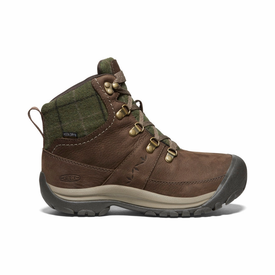City Escape Footwear Style Women's Kaci III Winter Waterproof Boot  |  Dark Earth/Green Plaid