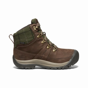 City Escape Footwear Style Women's Kaci III Winter Waterproof Boot  |  Dark Earth/Green Plaid