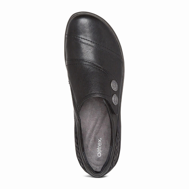 Women's Karina (WIDE) Black Cushioned Footbed