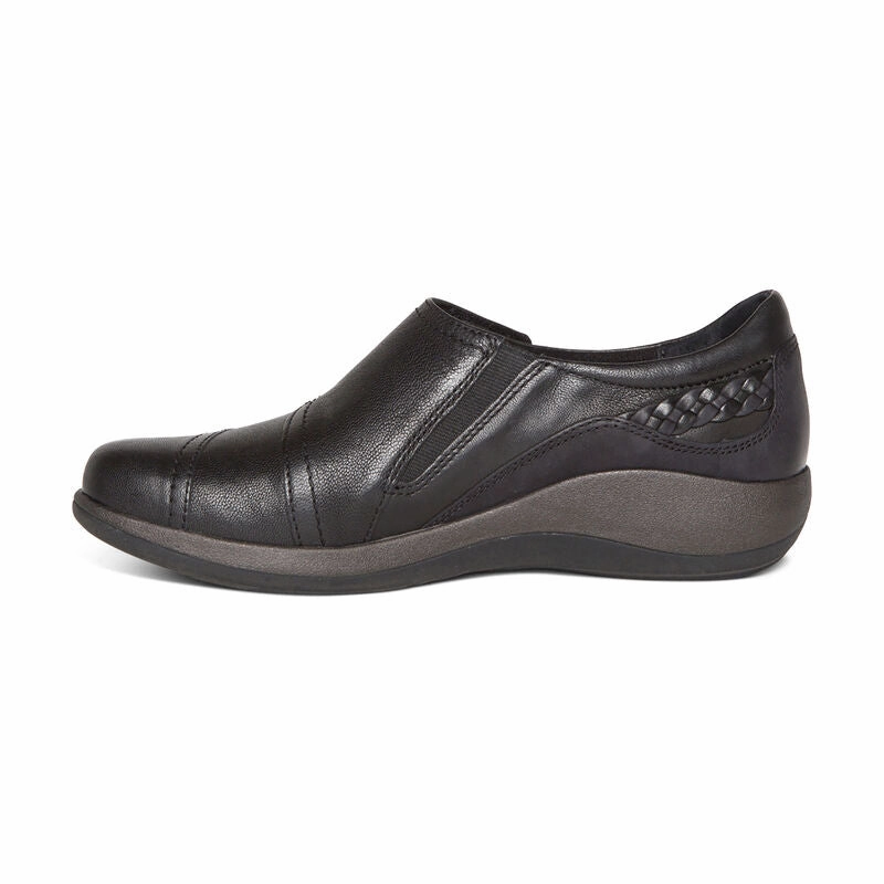 Women's Karina (WIDE) Black Cushioned Footbed