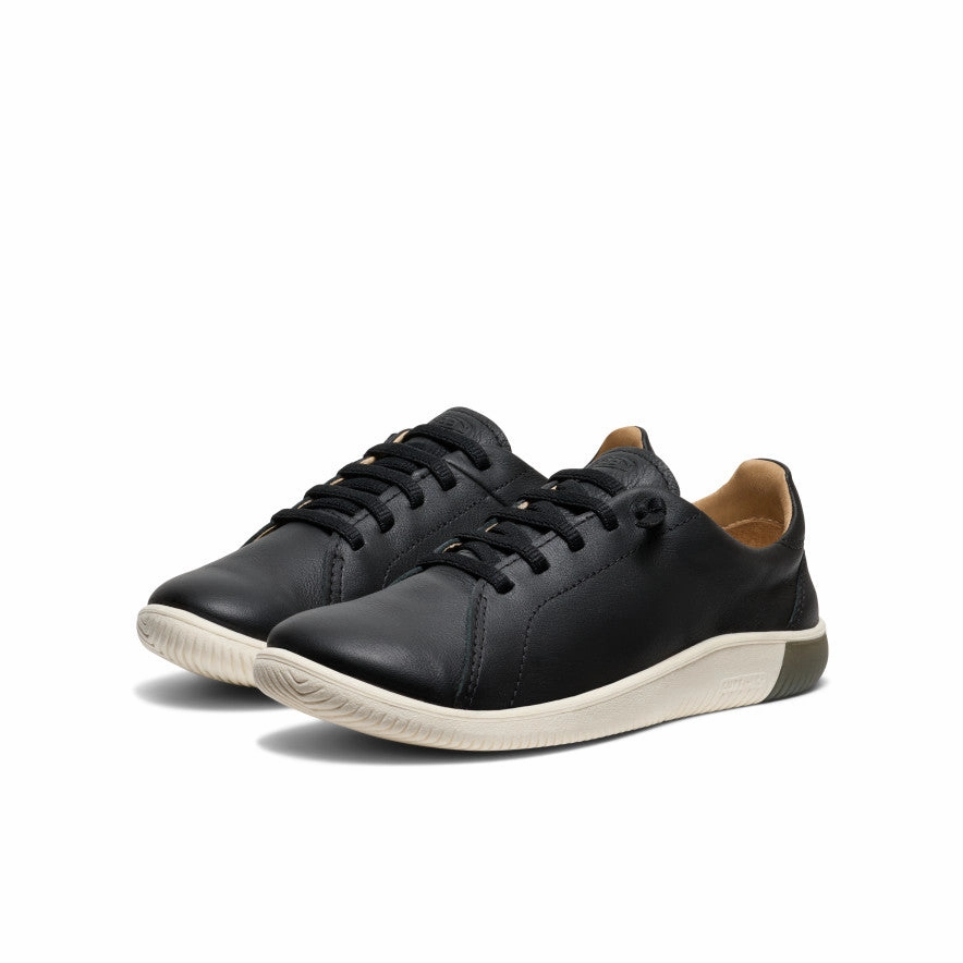 Women's KNX Leather Sneaker  |  Black/Star White Adaptive Comfort