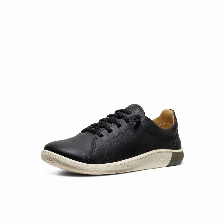 Women's KNX Leather Sneaker  |  Black/Star White Adaptive Comfort