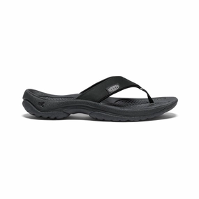 Women's Kona Leather Flip-Flop  |  Black/Vapor Active Life Smooth Move