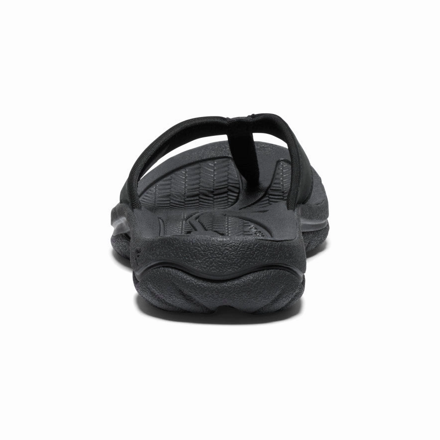 Women's Kona Leather Flip-Flop  |  Black/Vapor Lightweight Construction