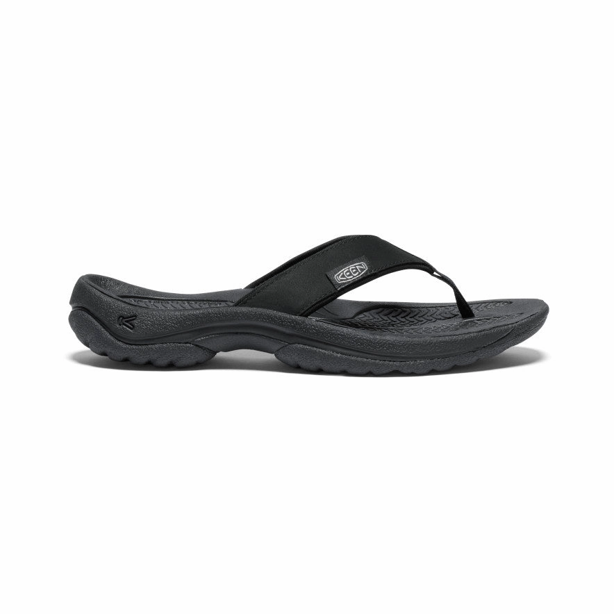 Women's Kona Leather Flip-Flop  |  Black/Vapor Active Life Smooth Move