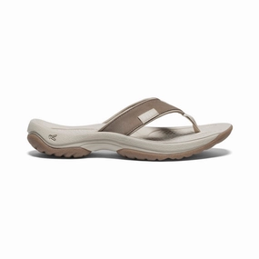 Women's Kona Leather Flip-Flop  |  Brindle/Silver Birch Durable Build