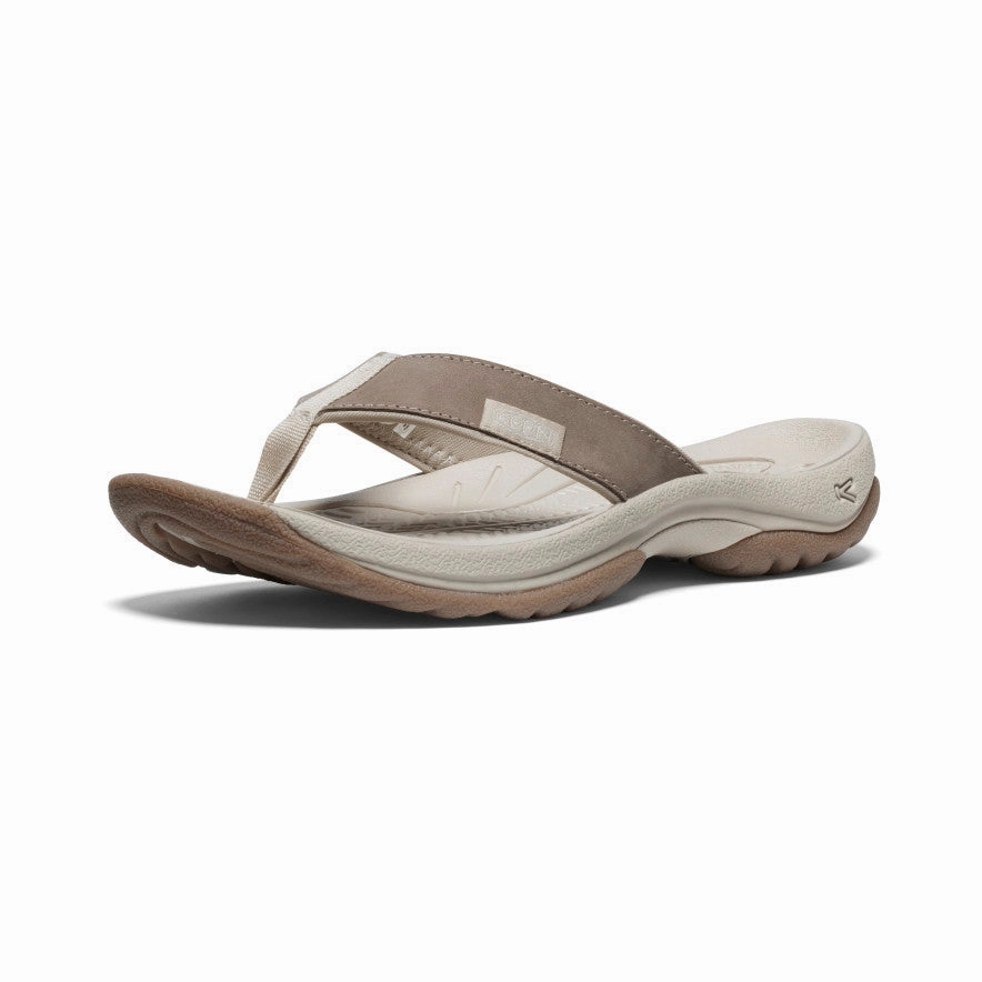 Women's Kona Leather Flip-Flop  |  Brindle/Silver Birch Quick Wear