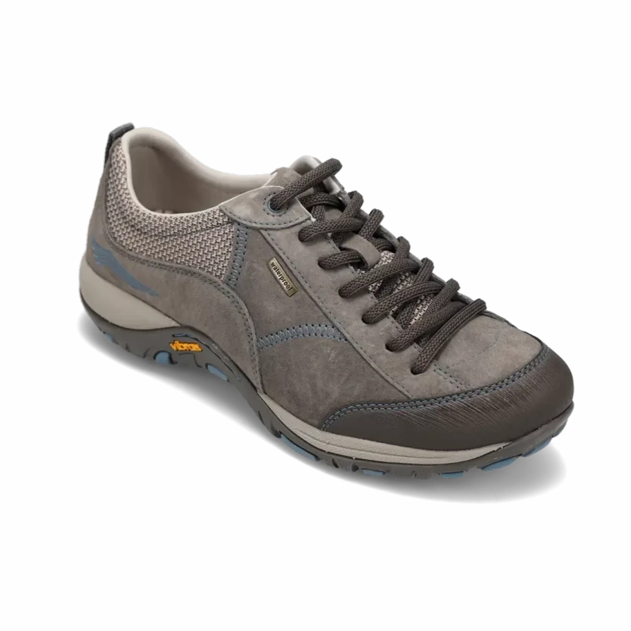 Women's Paisley Waterproof Grey/Blue Suede Push Hike Path Stroll