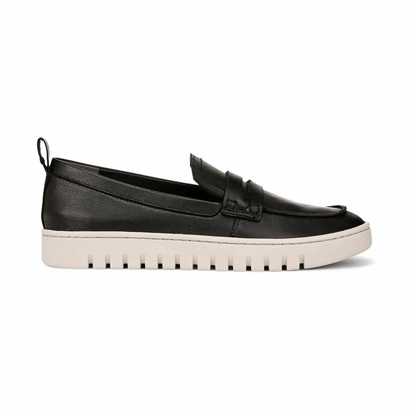 Women's Uptown Black Leather Active Step-On Glide Comfort Layer