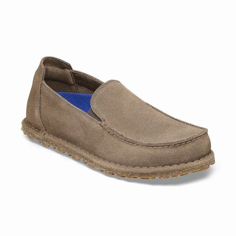 Women's Utti Deep Blue Narrow Gray Taupe Suede Soft Step-In Layer