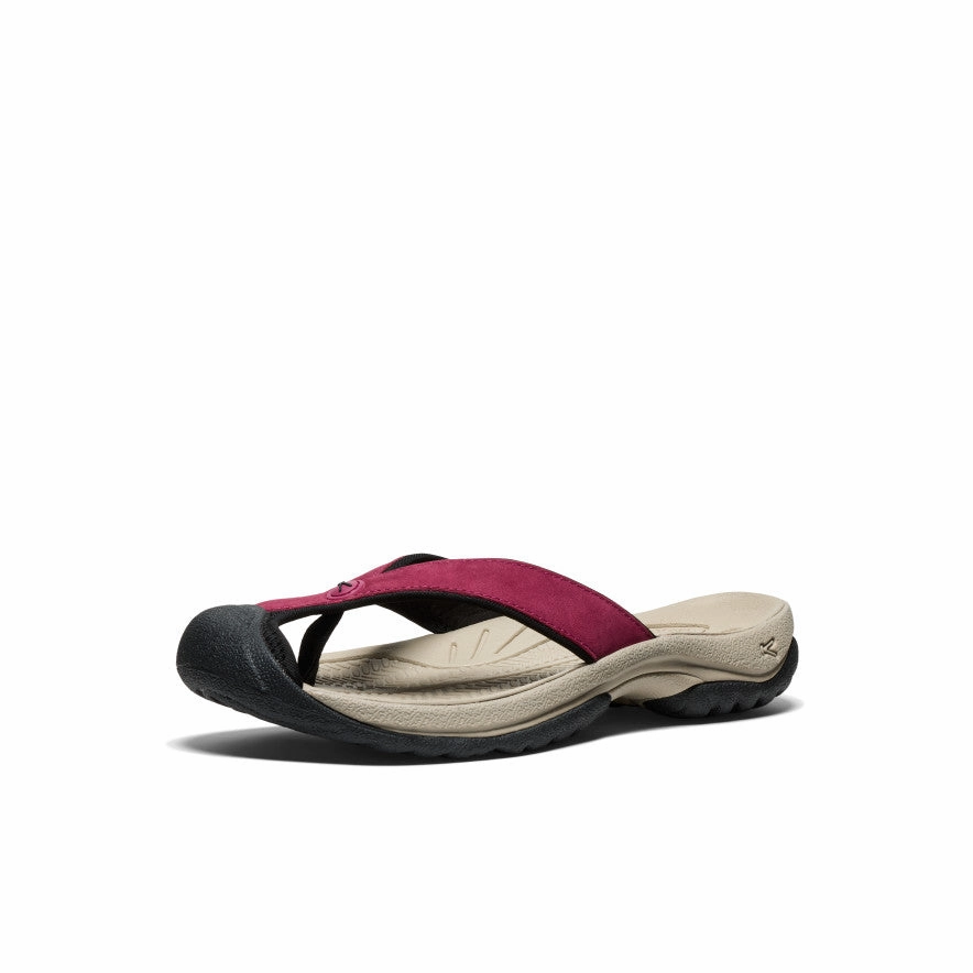 Women's Waimea Leather Flip-Flop  |  Beaujolais Slip-On Comfort