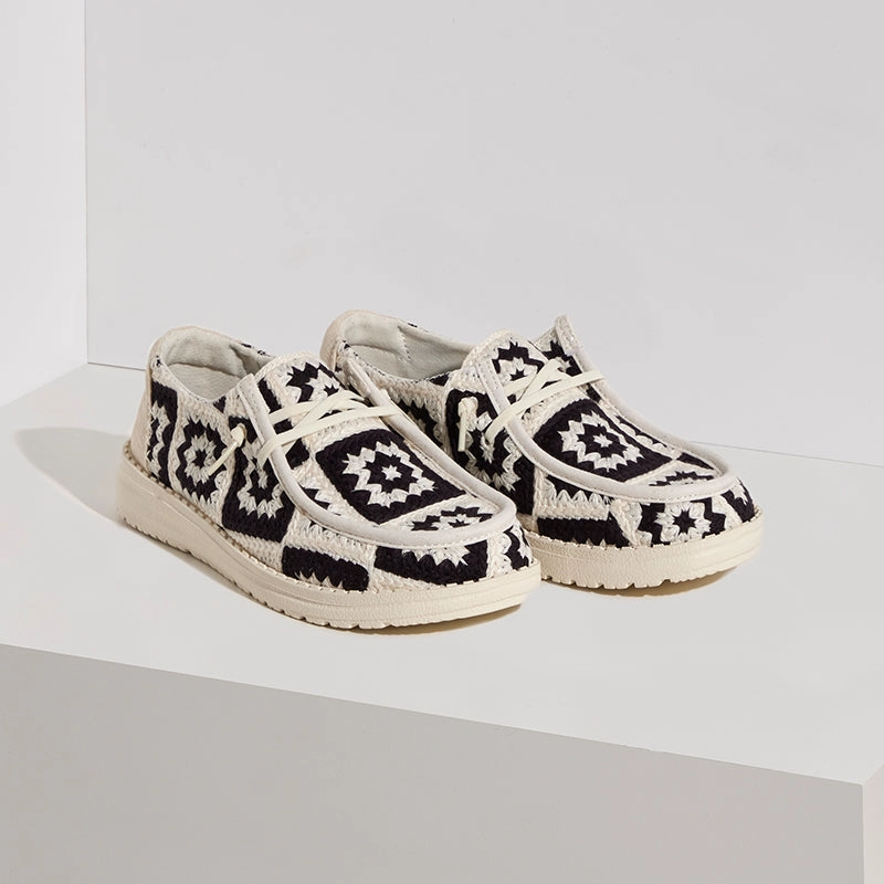 Women's Wendy Cottage Crochet Black/Multi Quick Glide-Step